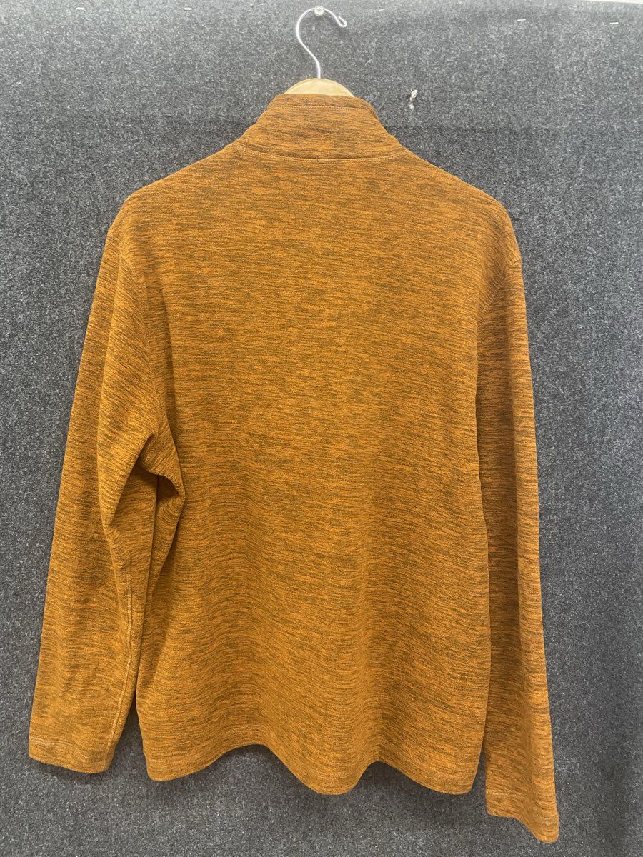 Eddie Bauer Men's Orange Heather Cloud Layer Pro 1/4 Zip Fleece Pullover Sz L