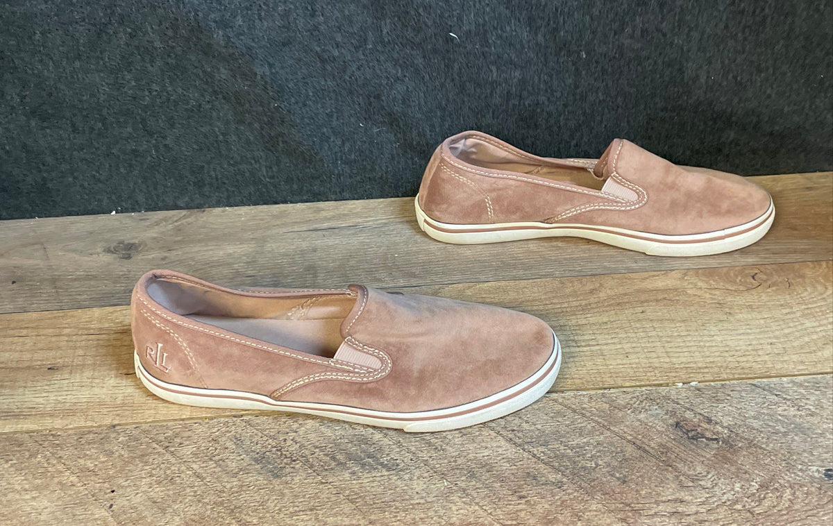 Lauren Ralph Lauren Janis Dusty Rose Slip-on Sneakers Women's Size 8B