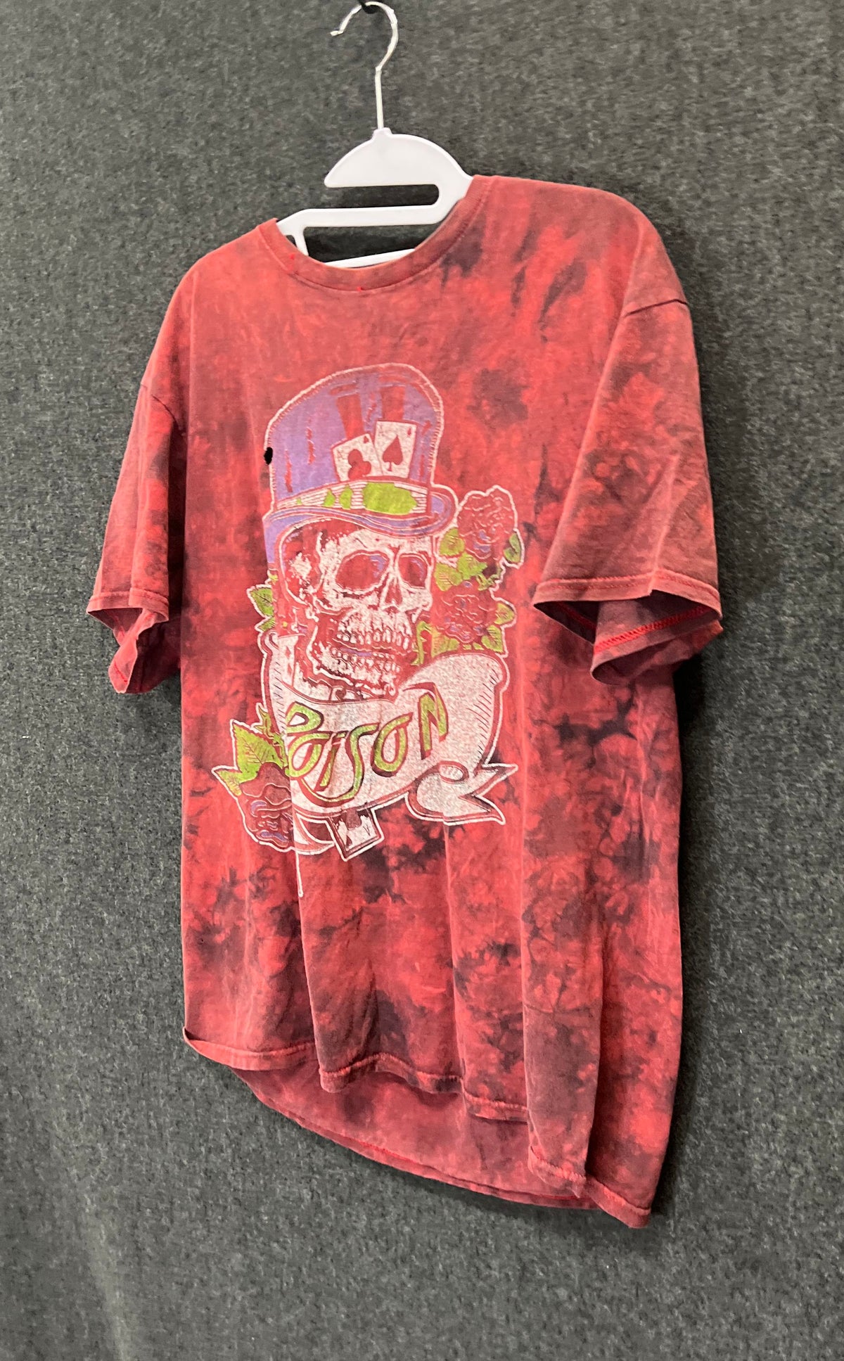 Poison 2017 Band T-Shirt Dragging The Cat Across America Tie Dye Sz L