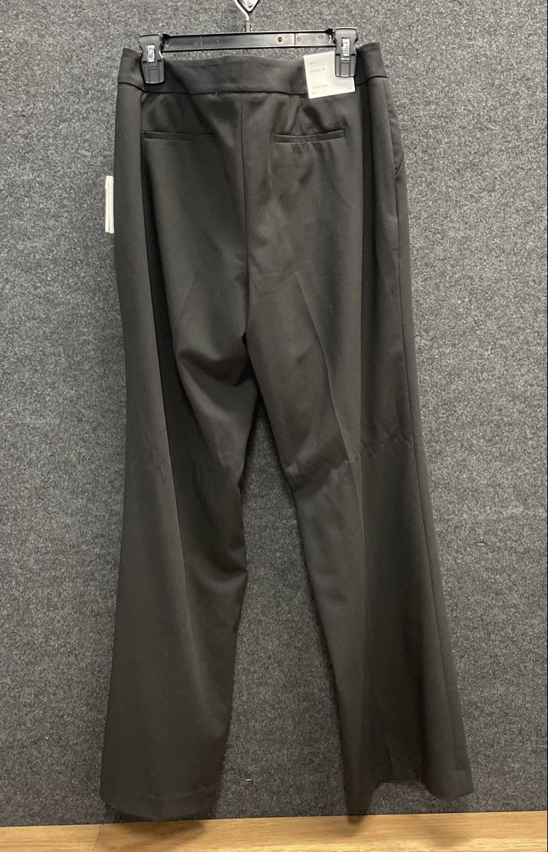 Calvin Klein Women's Black Classic Fit Dress Pants Trousers Sz 12 NWT
