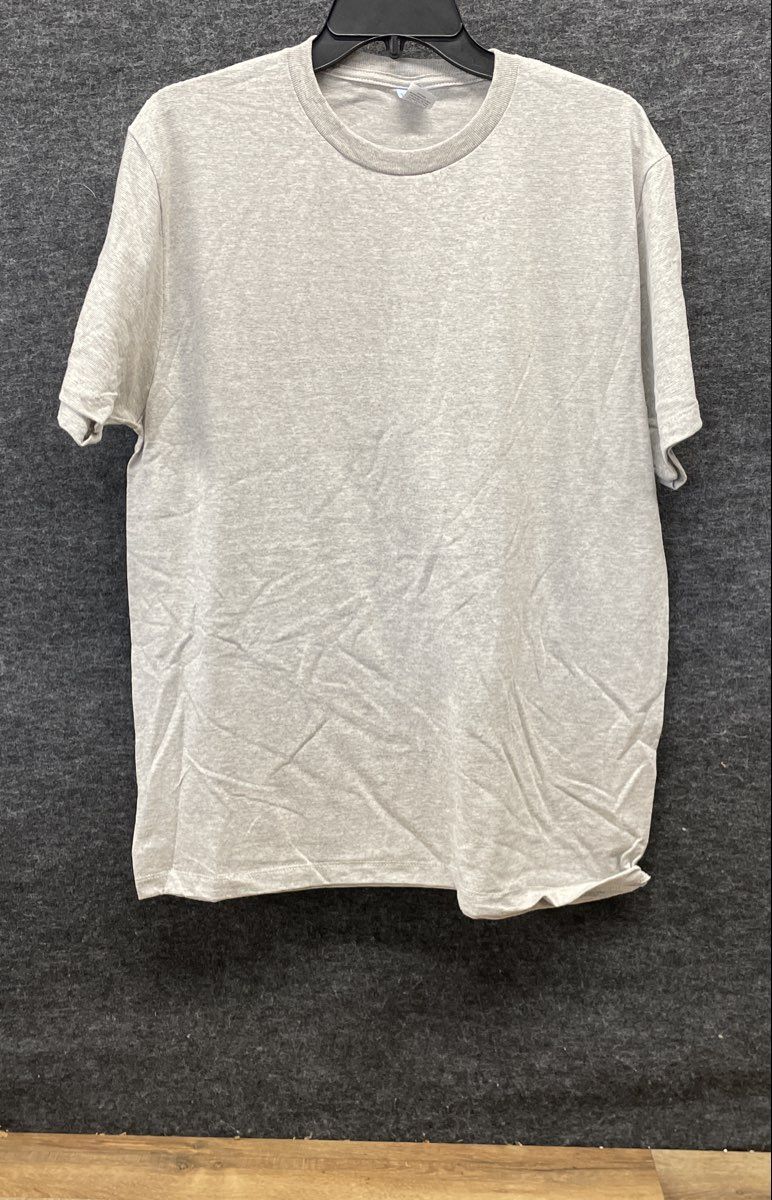 Pacific Men's Lot of 10 T-shirts Heather Gray Cotton Blend Short Sleeve Sz L