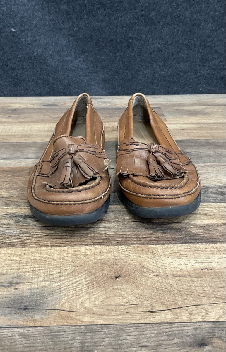 Dockers Brown Leather Tassel Kiltie Moc Toe Loafers Men's Size 10W
