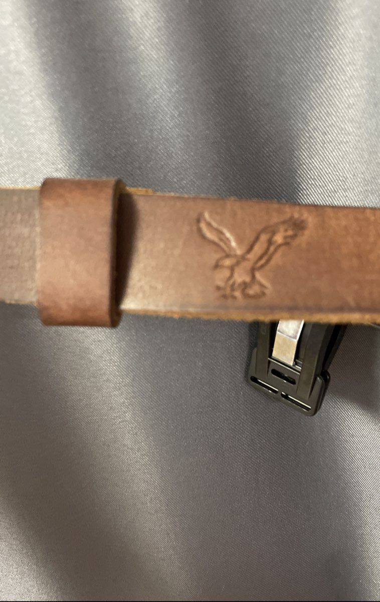 American Eagle Men's Belts Lot of 3 Leather Canvas Brown Tan Striped Sz S/M