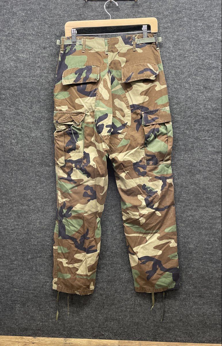 Vintage 90s US Military Woodland Camo BDU Ripstop Combat Pants Small Regular