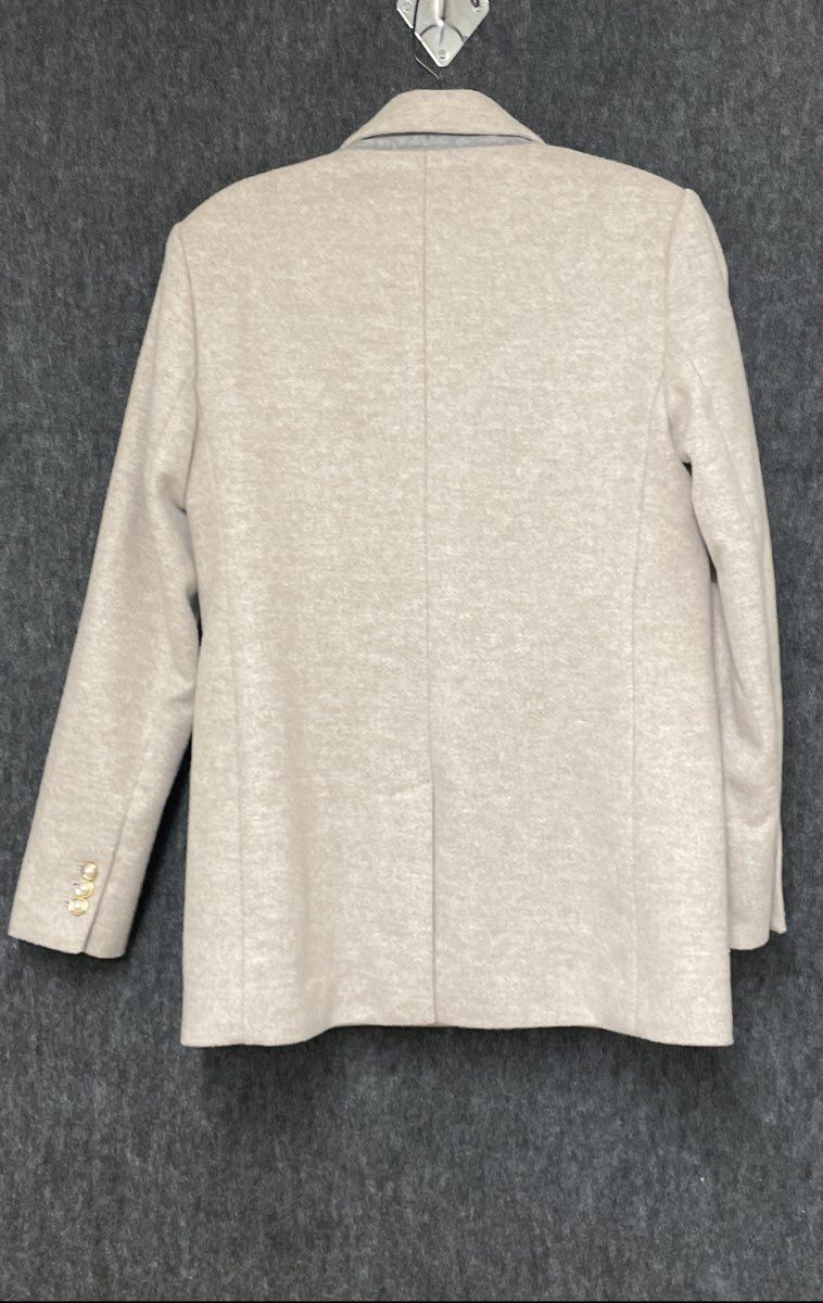 LOFT Women's Cream Double Breasted Blazer Jacket Pearl Buttons Sz 0