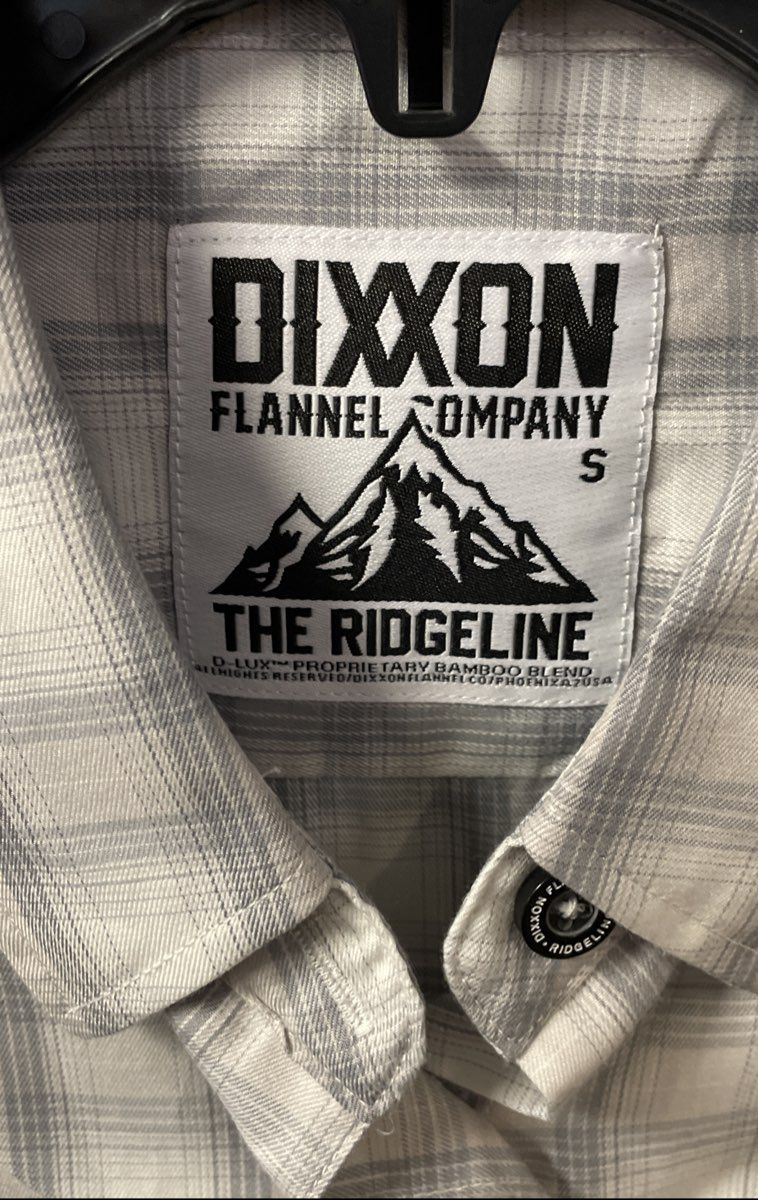 Dixxon Women's The Ridgeline Bamboo Gray Plaid Short Sleeve Button Up Shirt S