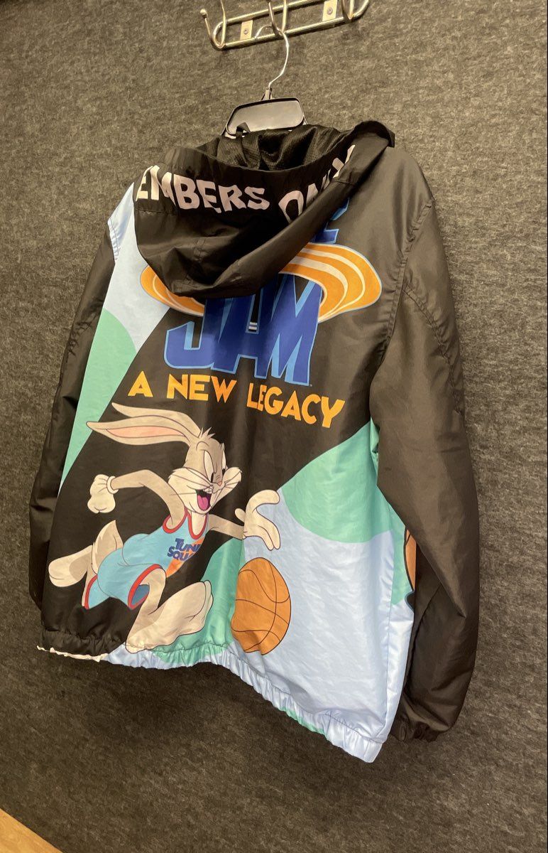 Members Only Space Jam A New Legacy Tune Squad Hooded Windbreaker Jacket Sz 2XL