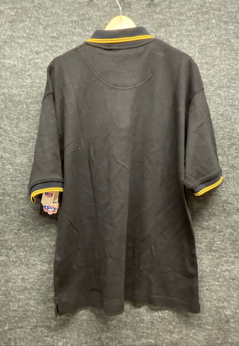Vintage Y2K The Edge Men's NFL Pittsburgh Steelers Black Polo Shirt NWT Sz L