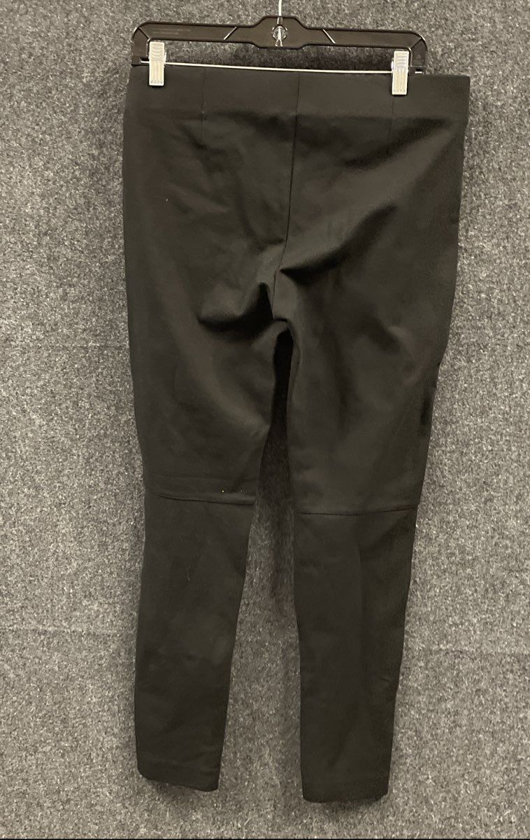 Lauren Ralph Lauren Women's Black Faux Leather Front Skinny Panel Pants Sz 8