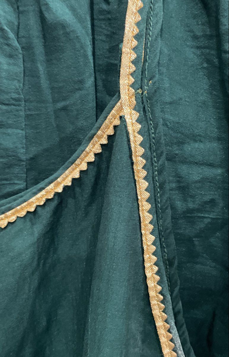 Trend Matters Women's 2-Piece Green Gold Pant Set Wide Leg Camisole Top Sz 2XL