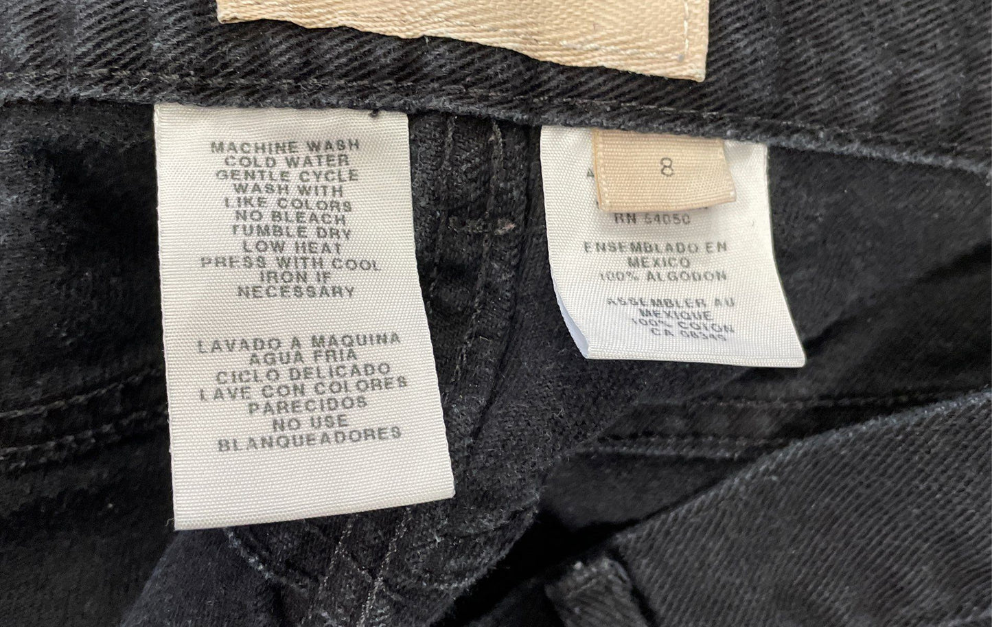 Vintage Y2K Jones Sport Women's Black High Rise Straight Leg Cotton Jeans Sz 8
