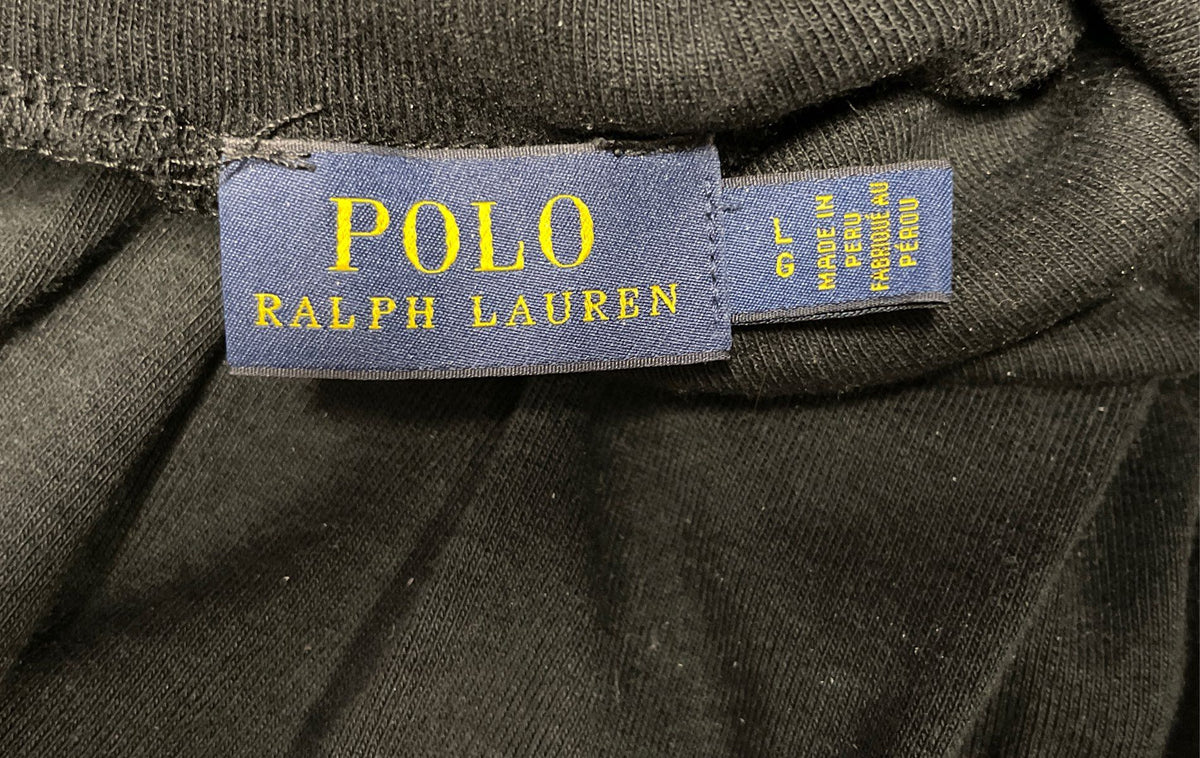 Polo Ralph Lauren Men's Turtleneck Shirt Black Long Sleeve Pony Logo Sz L