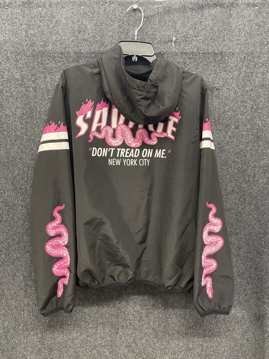 Rue21 Women's Black Savage Snake Don't Tread On Me Quarter Zip Jacket XL