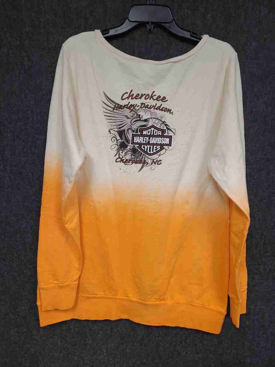 Harley-Davidson Cherokee NC Dealer Ombre Graphic Sweatshirt Sz XL