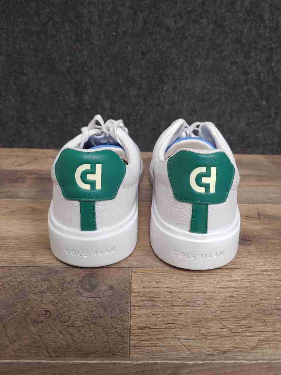 Cole Haan Grand Crosscourt White Blue Green Leather Sneakers Women's Size 11B