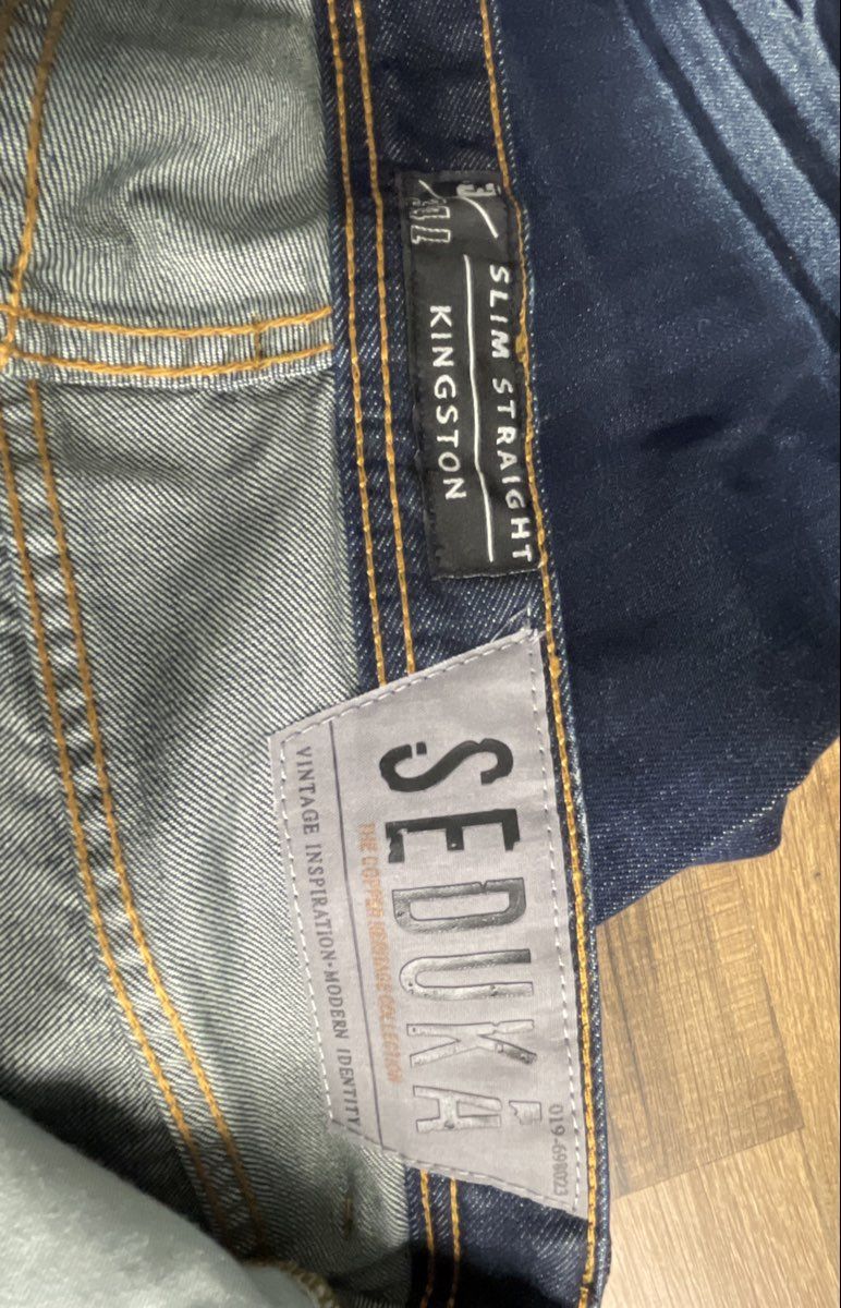 Seduka Men's Kingston Slim Straight Distressed Paint Splatter Jeans 34x34