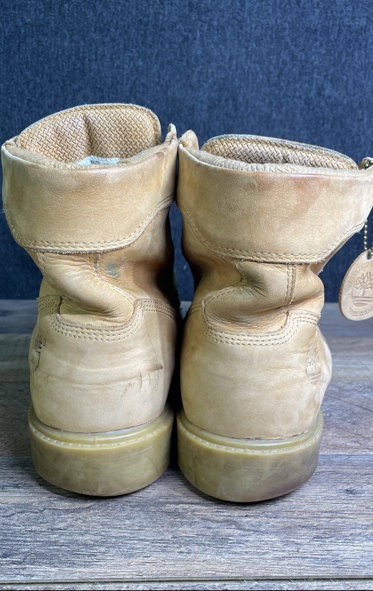 Timberland Men's 6-Inch Premium Waterproof Wheat Leather Boots Size 10
