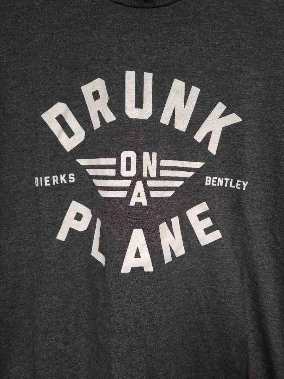 Dierks Bentley Drunk On A Plane Country Music Graphic T-Shirt Sz XL
