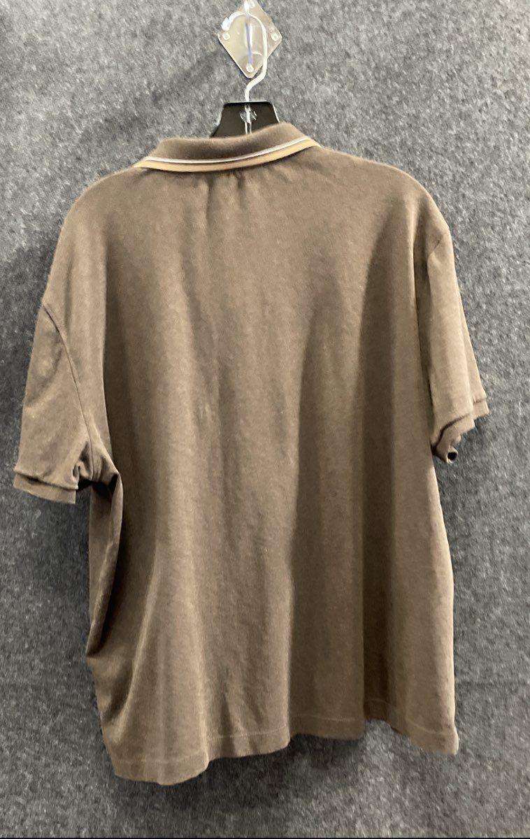Banana Republic Men's Brown Luxe Touch Performance Tipped Collar Polo Sz XL