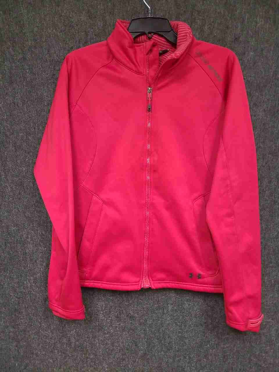 Under Armour Women's Pink ColdGear Infrared Fitted Full Zip Jacket Size L