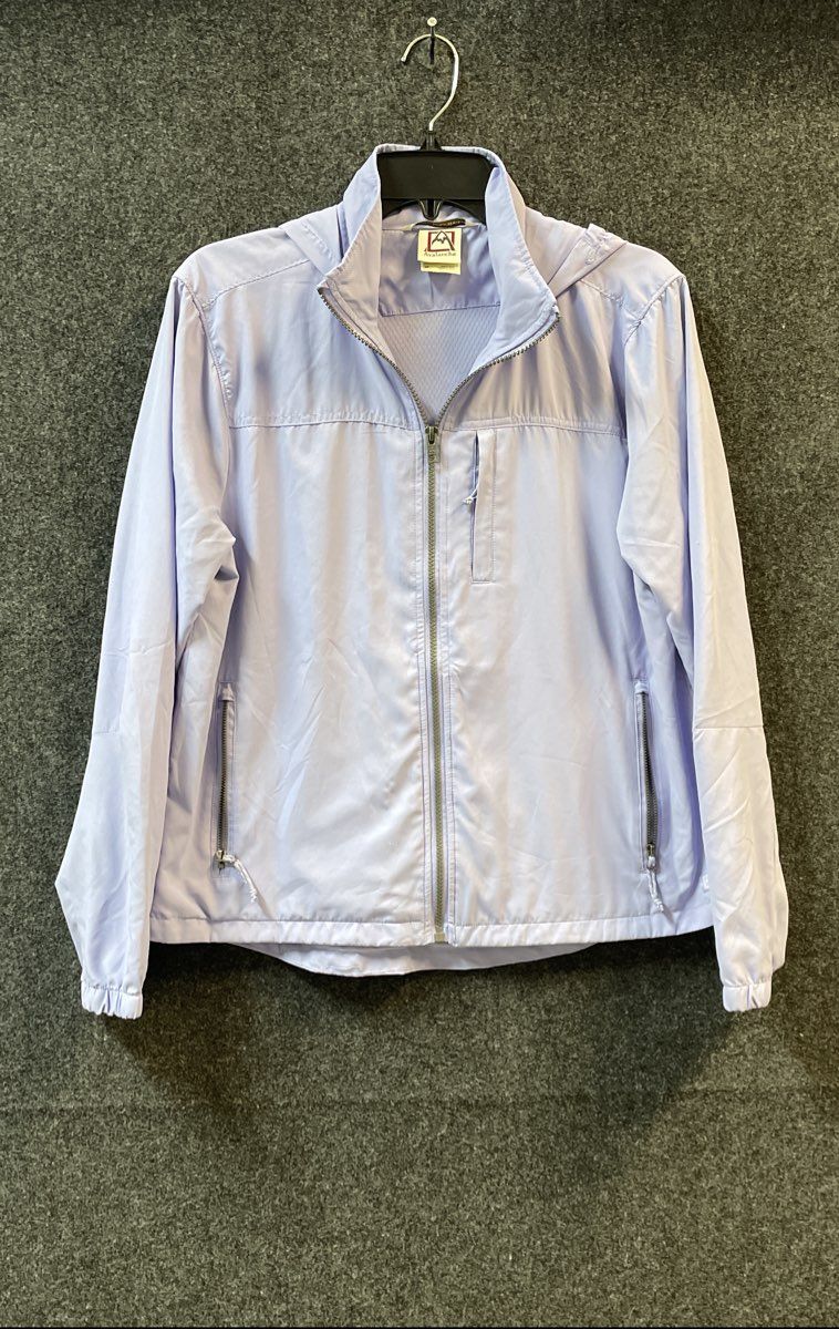 Avalanche Women's Light Purple Lavender Full Zip Hooded Windbreaker Jacket Sz M