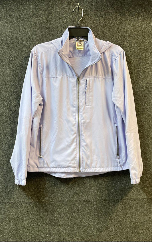Avalanche Women's Light Purple Lavender Full Zip Hooded Windbreaker Jacket Sz M