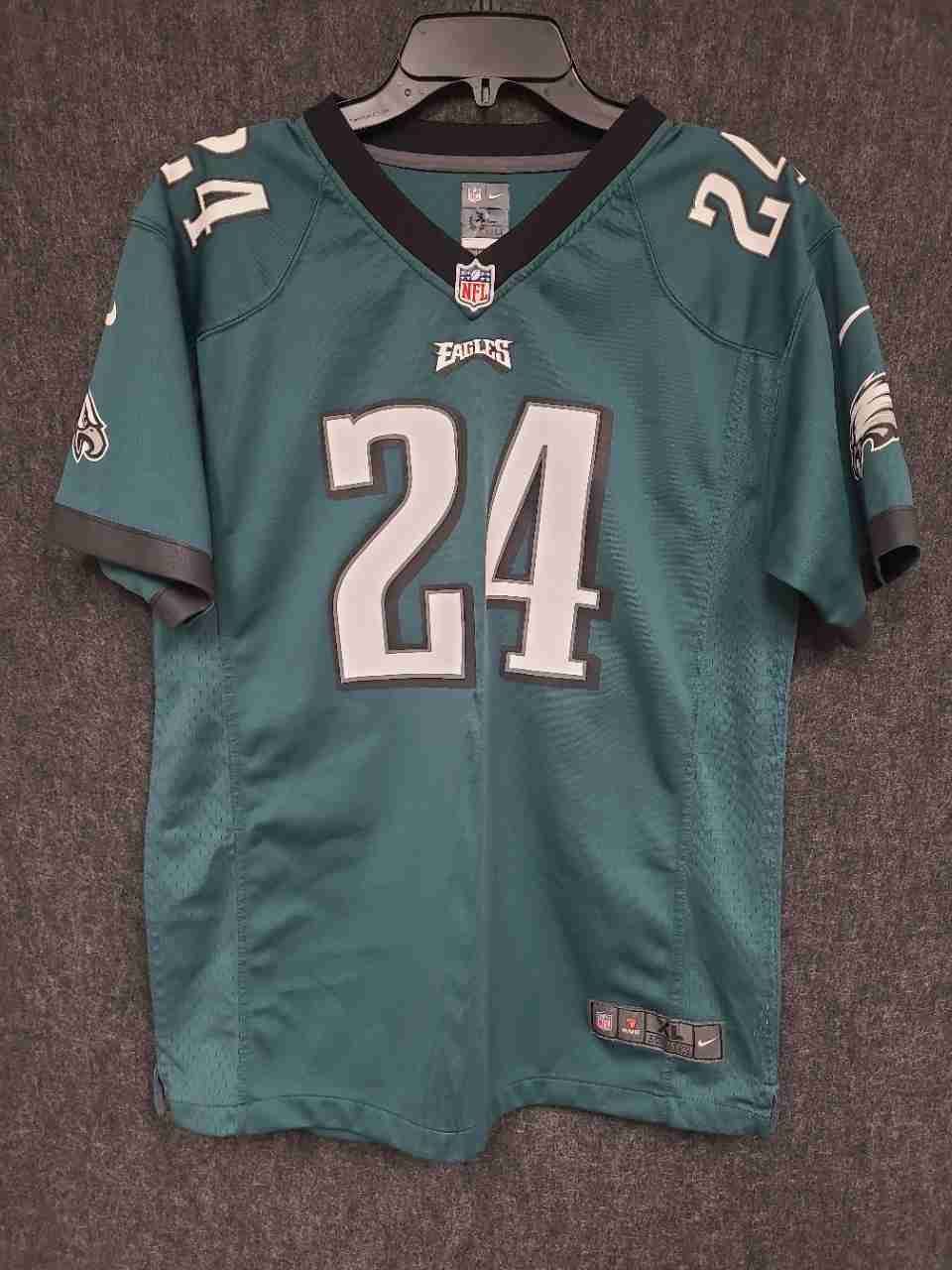 Nike Youth XL Philadelphia Eagles Nnamdi Asomugha #24 NFL Jersey Midnight Green