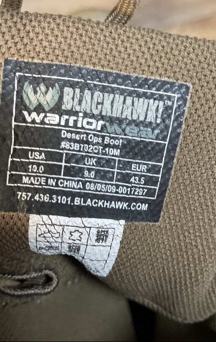 Blackhawk Warrior Wear Desert Ops Boot Tan Suede Tactical Combat Size 10