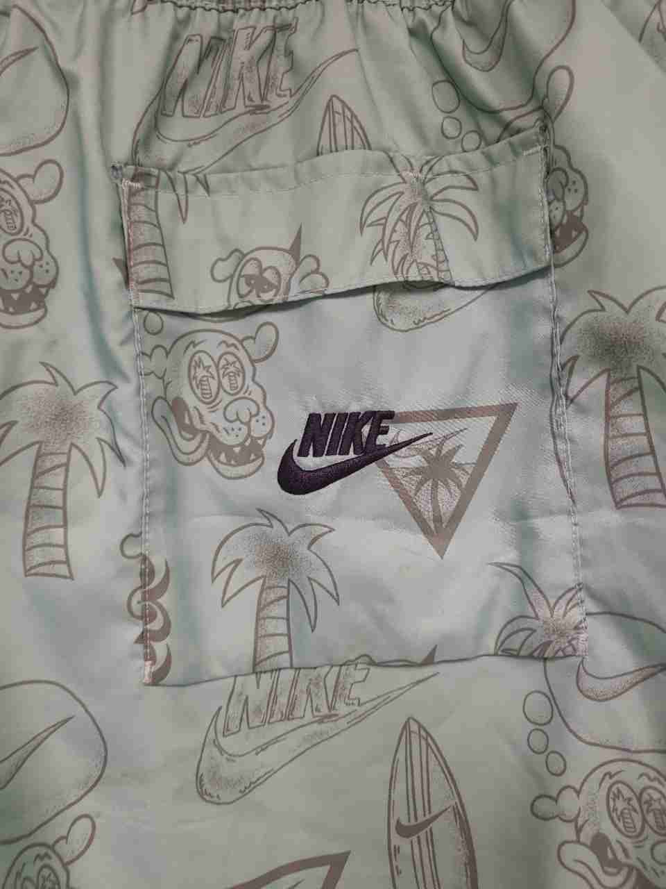 Nike Men's Mint Green Tropical Palm Tree Surfboard Print Swim Trunks Sz XXL