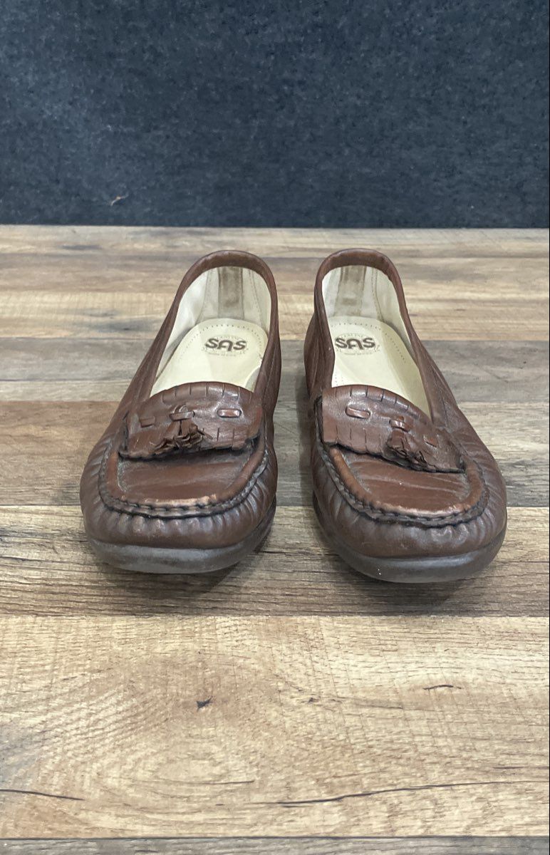 SAS Kismet Brown Leather Kiltie Tassel Loafers Moccasins Women's Size 8.5 M