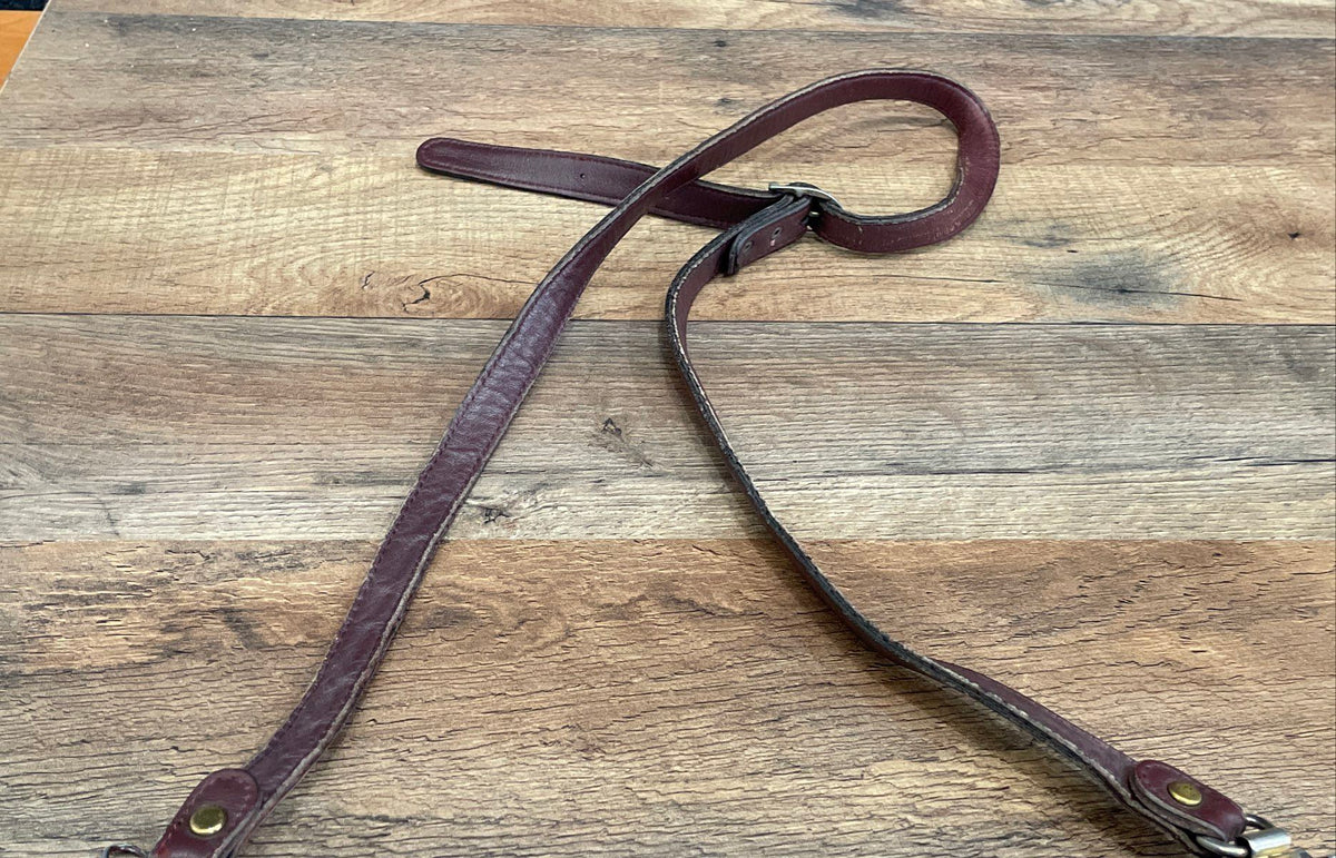 Vintage Etienne Aigner Maroon Leather Shoulder Bag Brass Logo Plaque