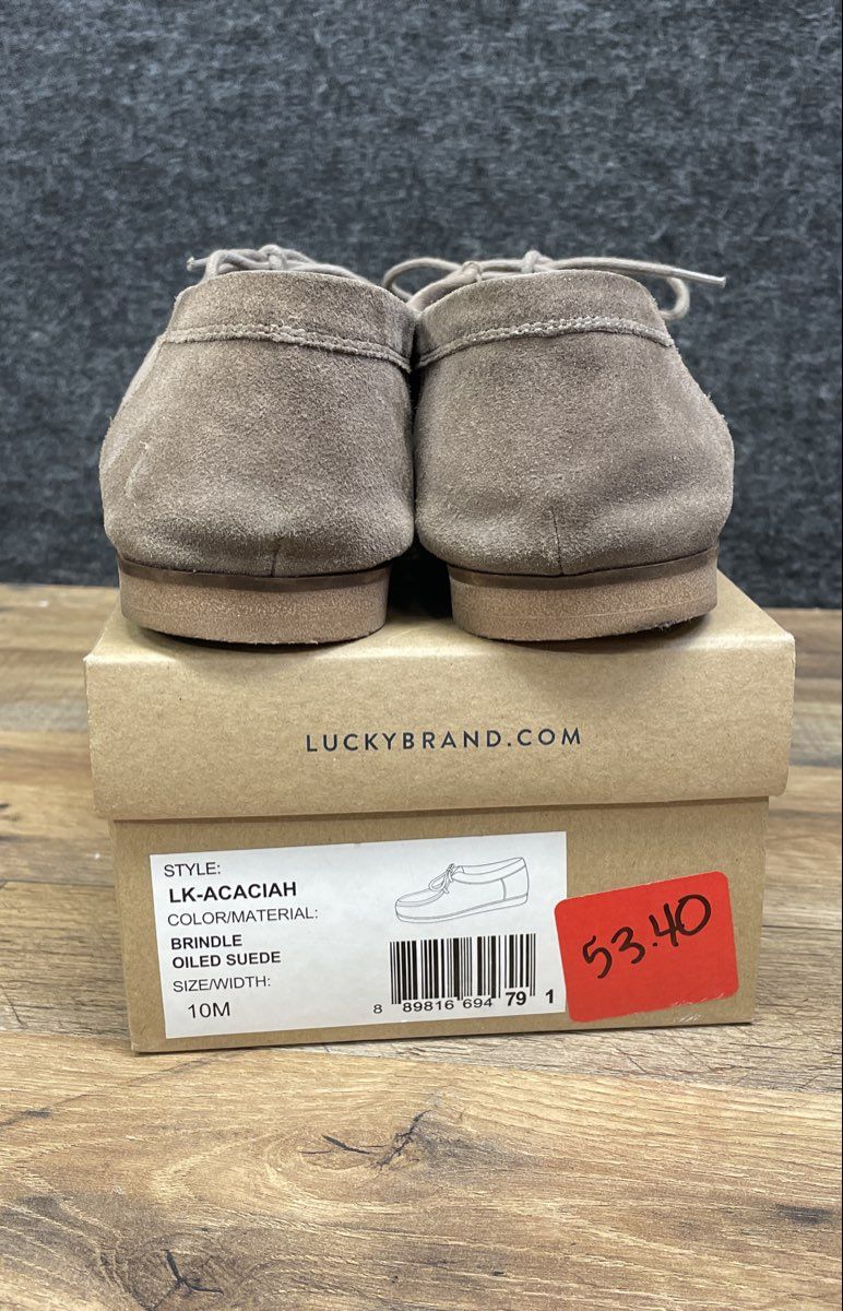 Lucky Brand Acaciah Brindle Oiled Suede Moccasin Flats Women's Size 10M