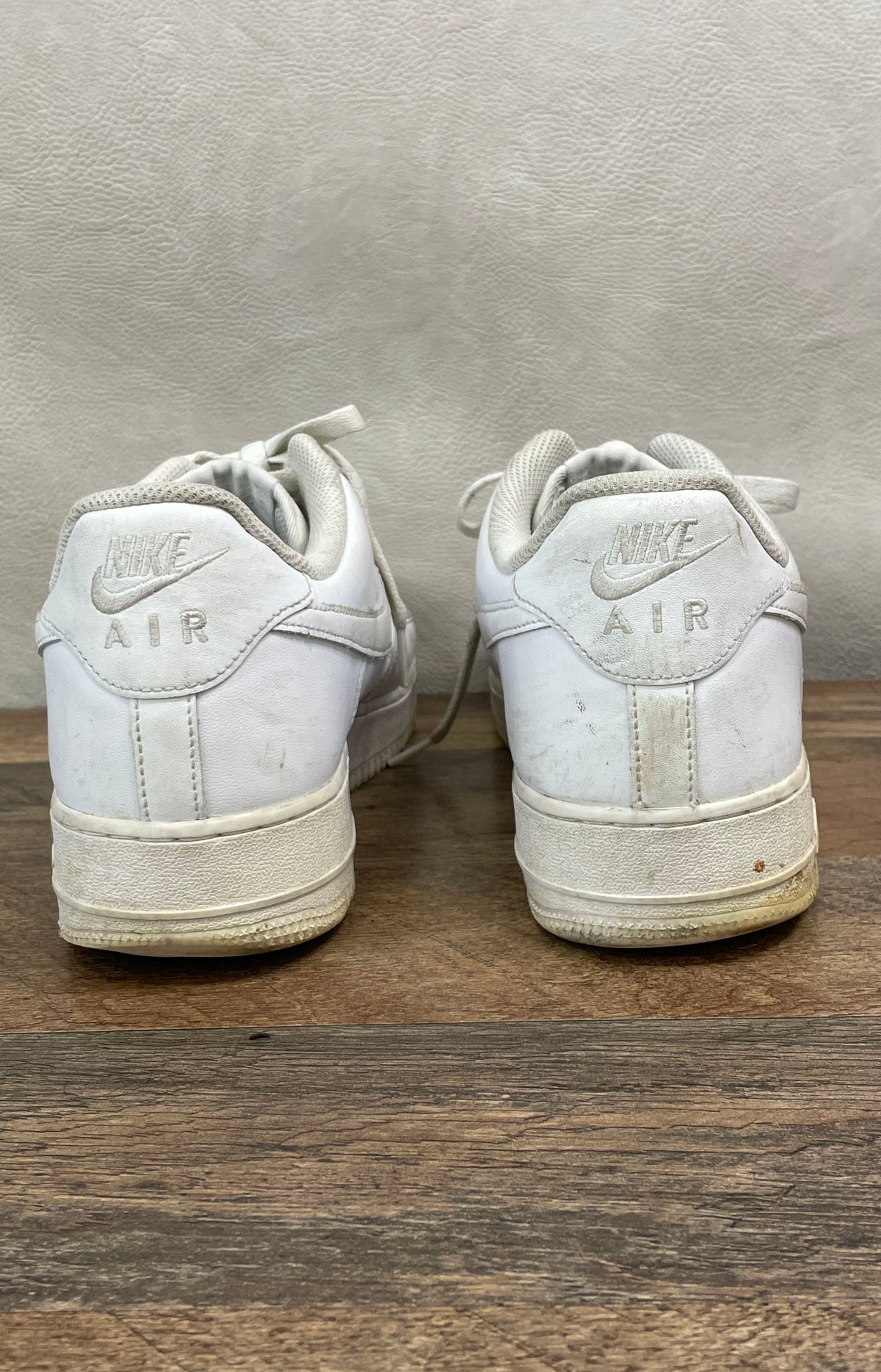 Nike Air Force 1 Low Triple White Leather Sneakers Men's Size 12