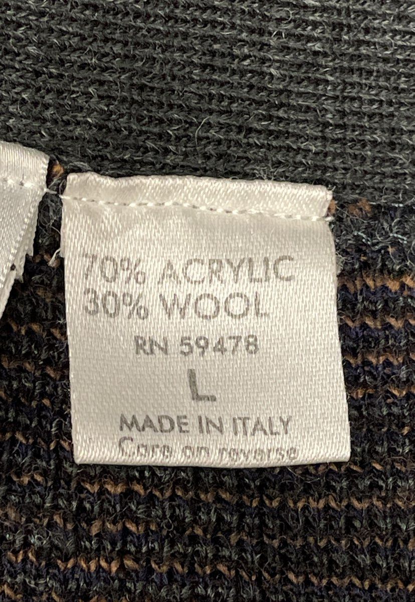 Maglificio Florence Men's Green Plaid Vintage 90s Wool Sweater Vest Sz L