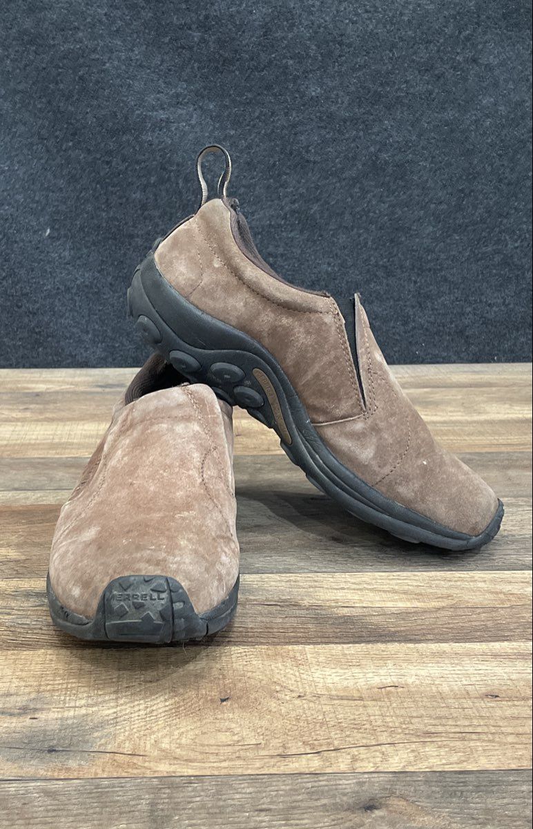 Merrell Jungle Moc Gunsmoke Brown Suede Slip-On Shoes Men's Size 11