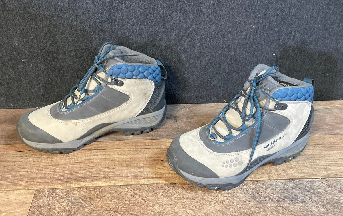 Merrell Arctic Fox 6 Waterproof Smoke Blue Winter Hiking Boots Womens Sz 6.5