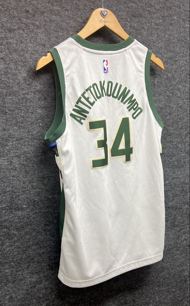 Nike Giannis Antetokounmpo Milwaukee Bucks #34 Association Jersey Boys L 14/16
