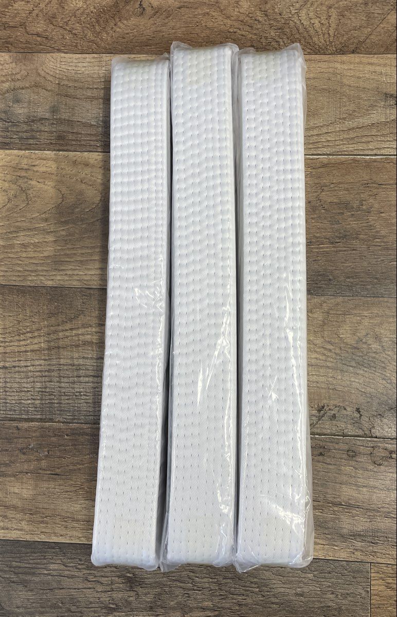 Gracie Jiu-Jitsu Official White Gi Pants & Belts Lot 2 Pairs 3 Belts Sz 3/160
