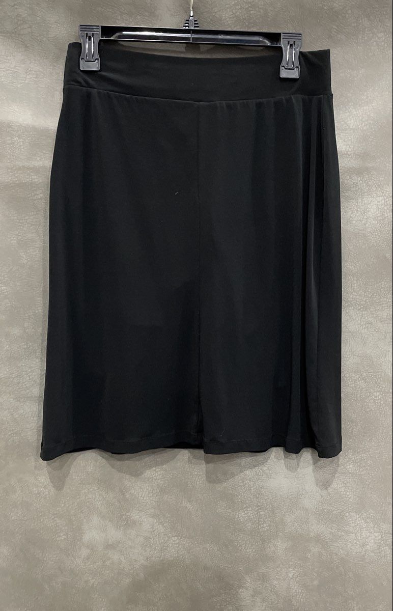 Merona Women's Black Stretch Knit Pull On Lined Skirt Sz M
