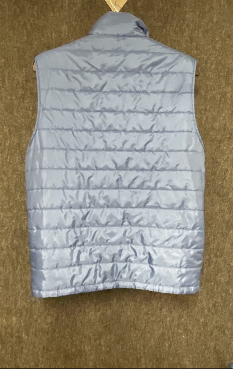 Sonoma Goods For Life Light Blue Quilted Puffer Vest Full Zip Mock Neck Sz S