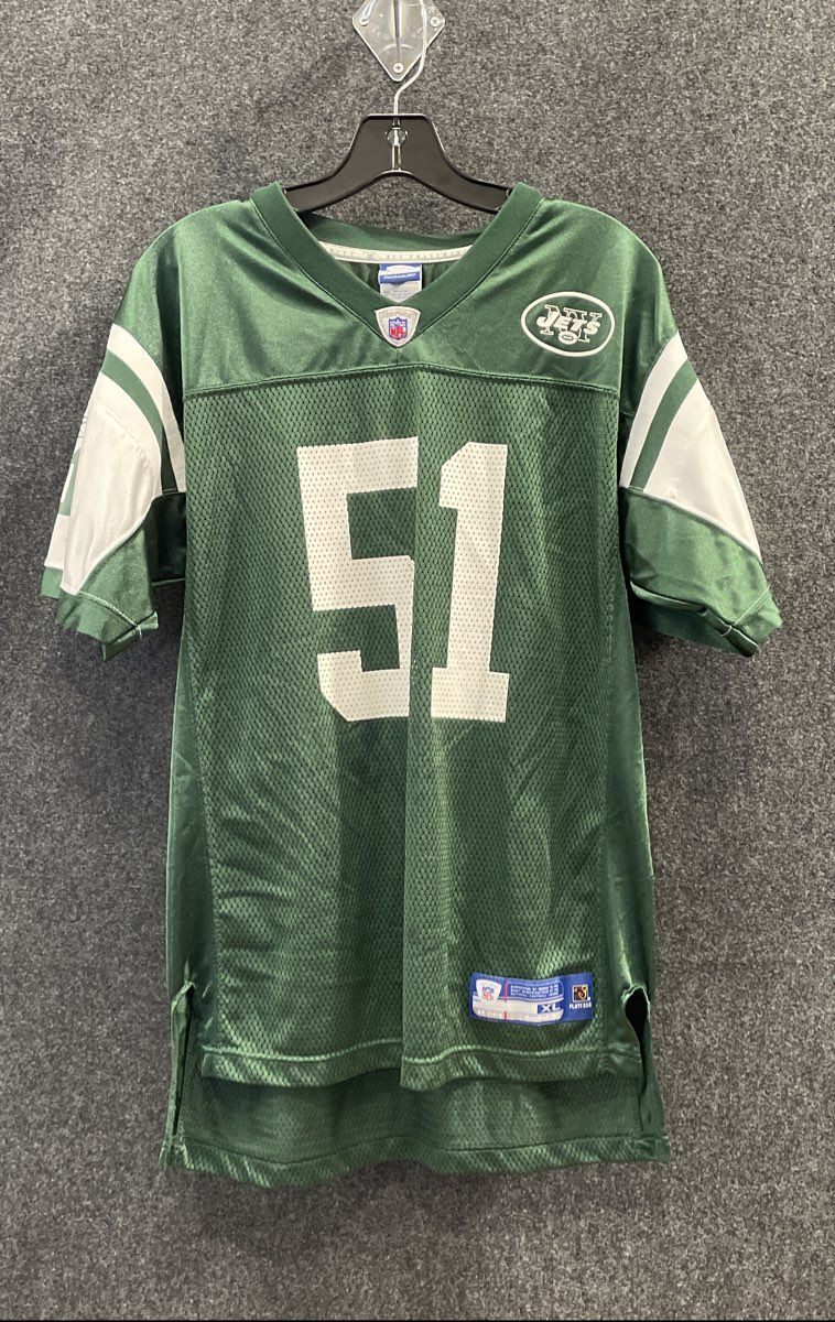 Reebok New York Jets Jonathan Vilma #51 Boys Jersey Green Youth XL 18-20