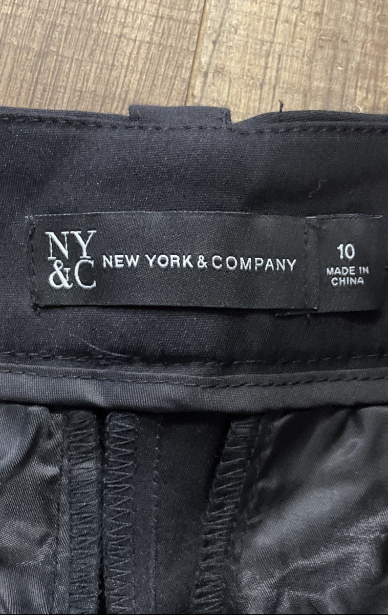 New York & Company Women's Black Straight Leg Dress Pants Size 10 NWT