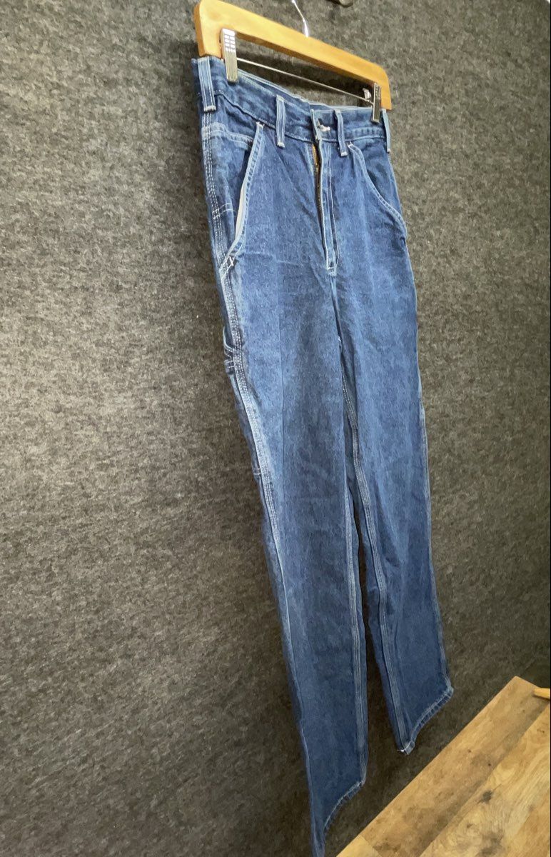 Carhartt Men's Blue Carpenter Dungaree Work Jeans Size 28x32