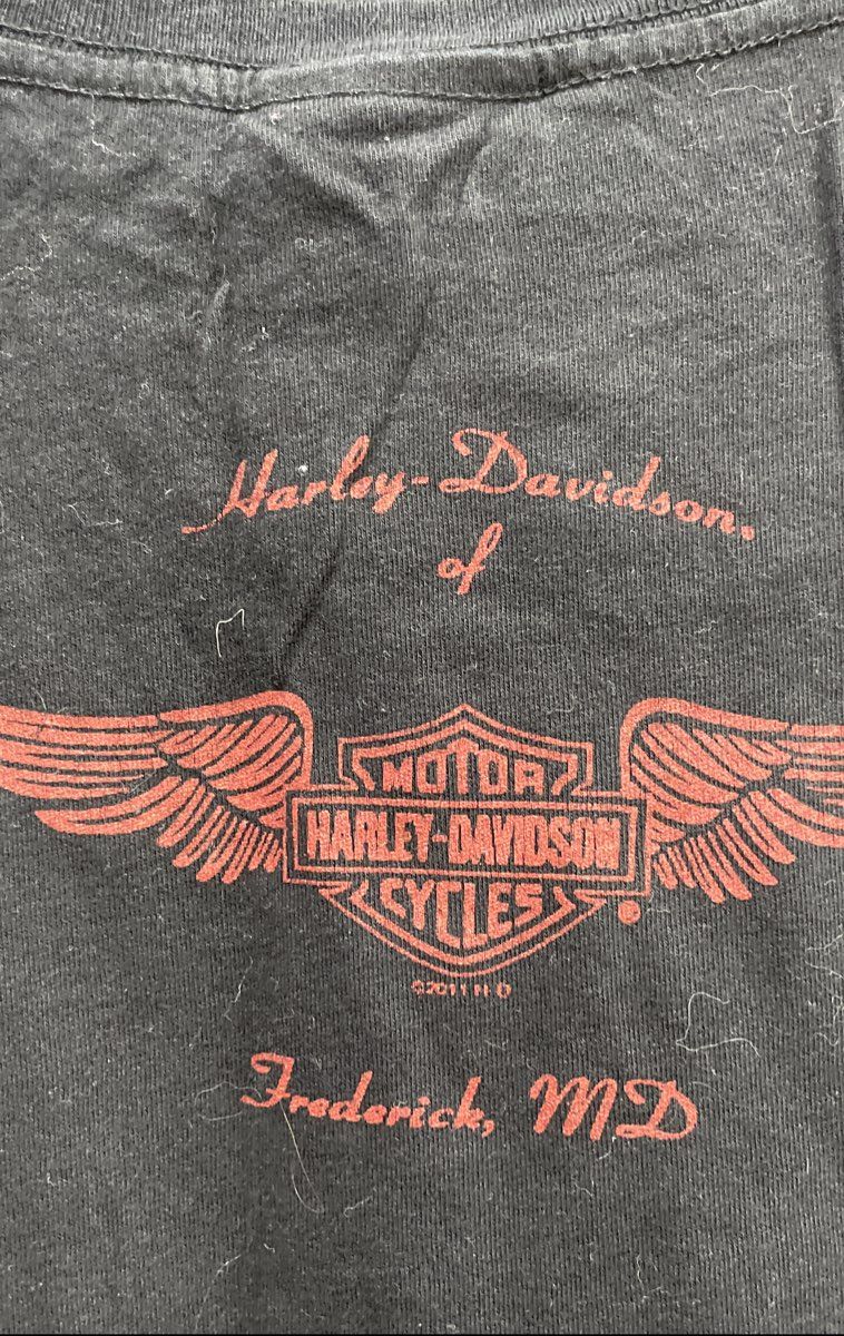 Harley-Davidson 2011 Christmas Holiday Santa Hat T-Shirt Frederick MD Sz XL