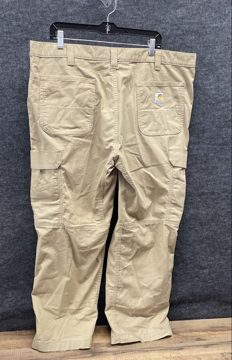 Carhartt Men's Beige Force Relaxed Fit Ripstop Cargo Work Pants Size 40x30