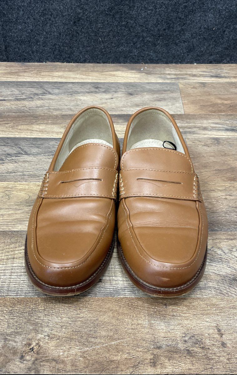 Banana Republic Men's Cognac Leather Penny Loafers Dress Shoes Size 9.5