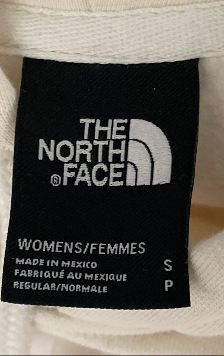 The North Face Women's Cream Pullover Logo Hoodie Kangaroo Pocket Sz S