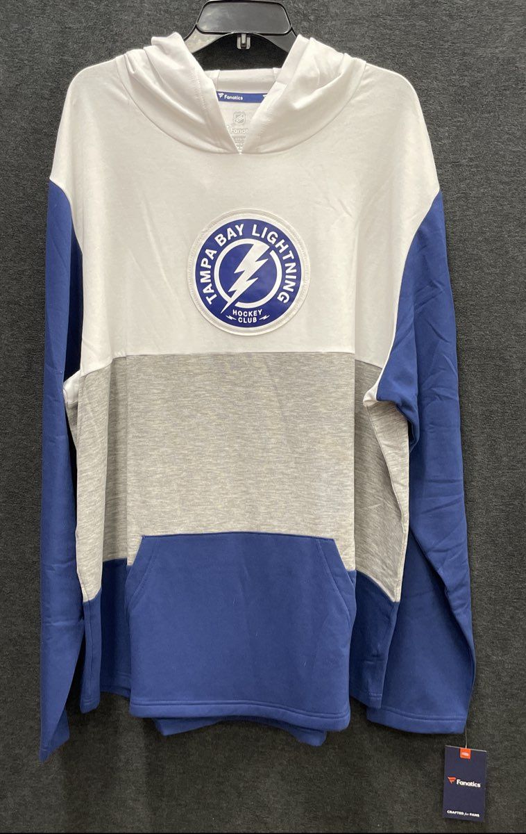 Fanatics Men's Tampa Bay Lightning NHL Colorblock Hoodie Sz 3XL NWT
