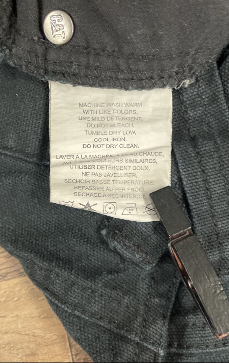 Caterpillar Women's Black Utility Carpenter Canvas Work Pants Sz 2