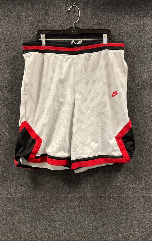 Vintage Y2K Nike Men's Mesh Basketball Shorts White Red Black Striped Sz XL